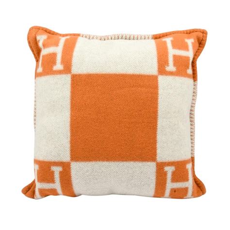 hermes orange pillows living room|Hermes jacquard pillow.